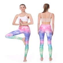 Sublimación personalizada Wholesale Wearing Yoga Tights Compression Pants Mujeres